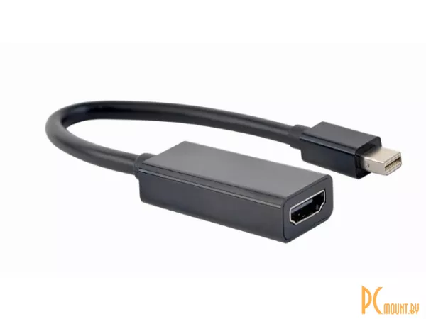 Переходник miniDP(вилка) to HDMI(розетка) 4K, Gembird A-mDPM-HDMIF4K-01